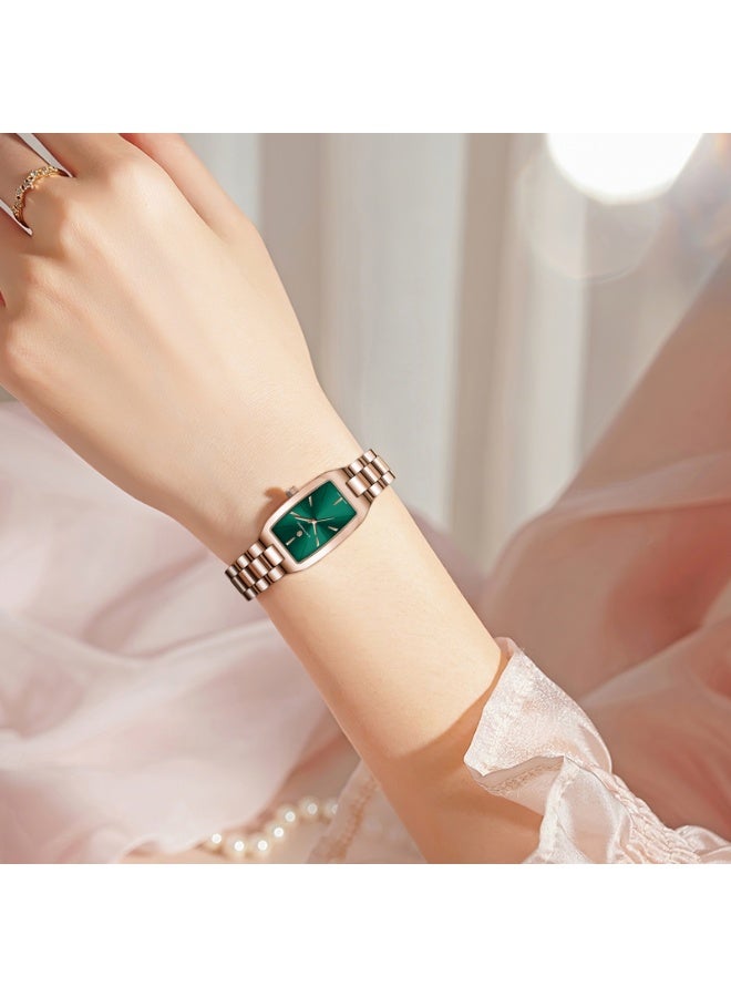 سافيرو ساعة نسائية، ساعة نسائية فاخرة، ساعة نسائية بسوار، ساعة صغيرة مقاومة للماء من الفولاذ المقاوم للصدأ حتى 3ATM - Image 4